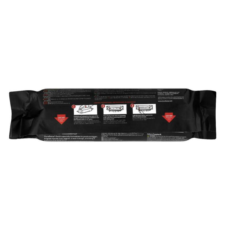 Duraflame Fire Logs 6 Pack - 4.5lb Bright Burning 3 Hour Burn Time Fast Lighting - Fresh Stock Dated October 2025