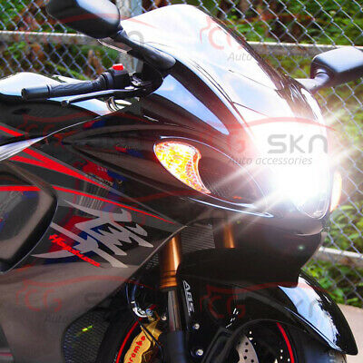 High Power HID LED Headlight Bulbs For Suzuki GSX1300R Hayabusa 99-08 Low Lights - Fresh Stock Dated October 2025