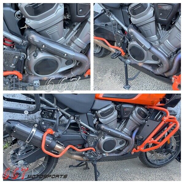 For Harley Pan America 1250 Carbon Fiber Exhaust Pipe Heat Shield Anti-scalding - Fresh Stock Dated October 2025