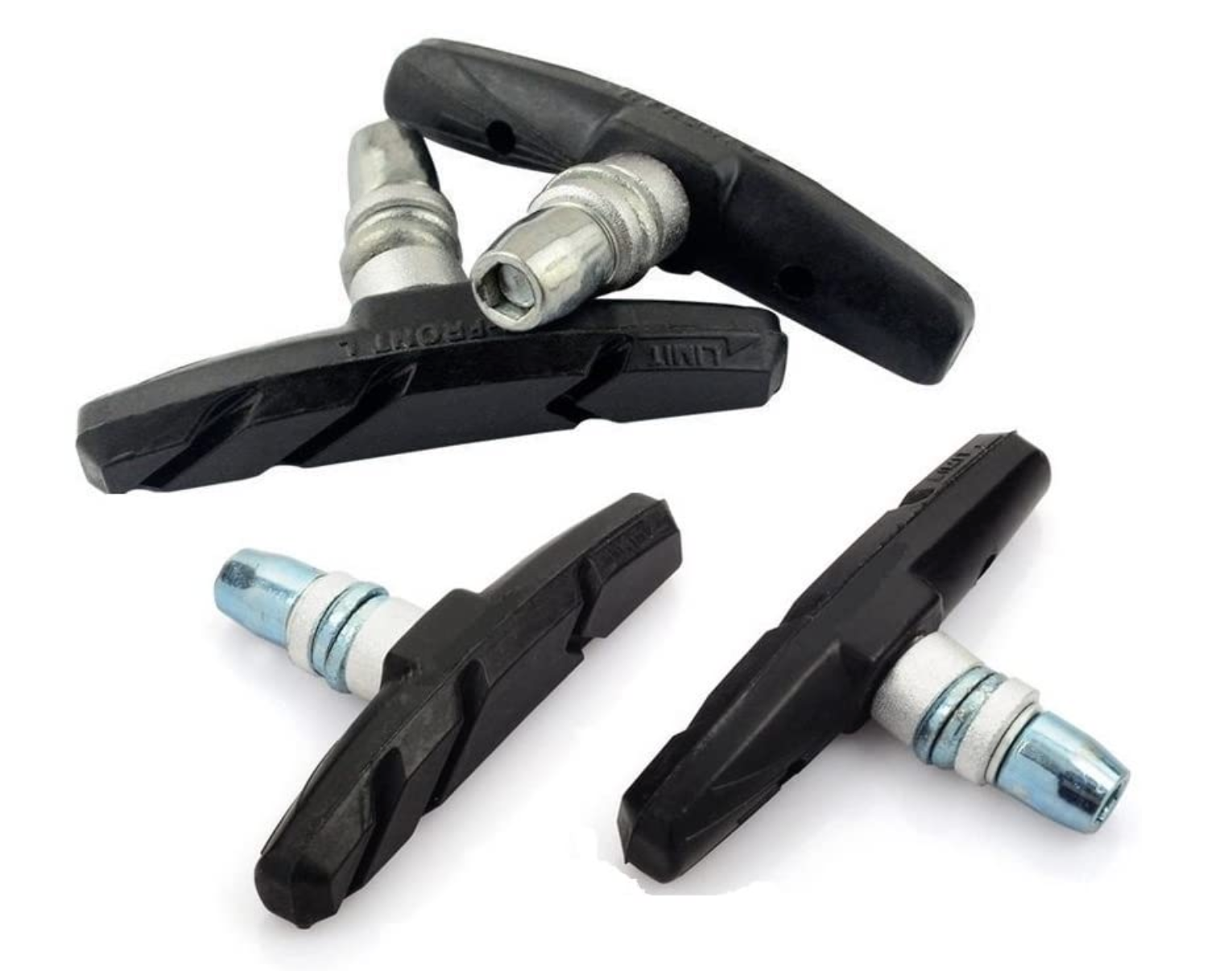 2 Pair Mountain Bike Bicycle Brake Pad Rubber V Brake Anti-skid Mute Brake Block - Fresh Stock Dated October 2025