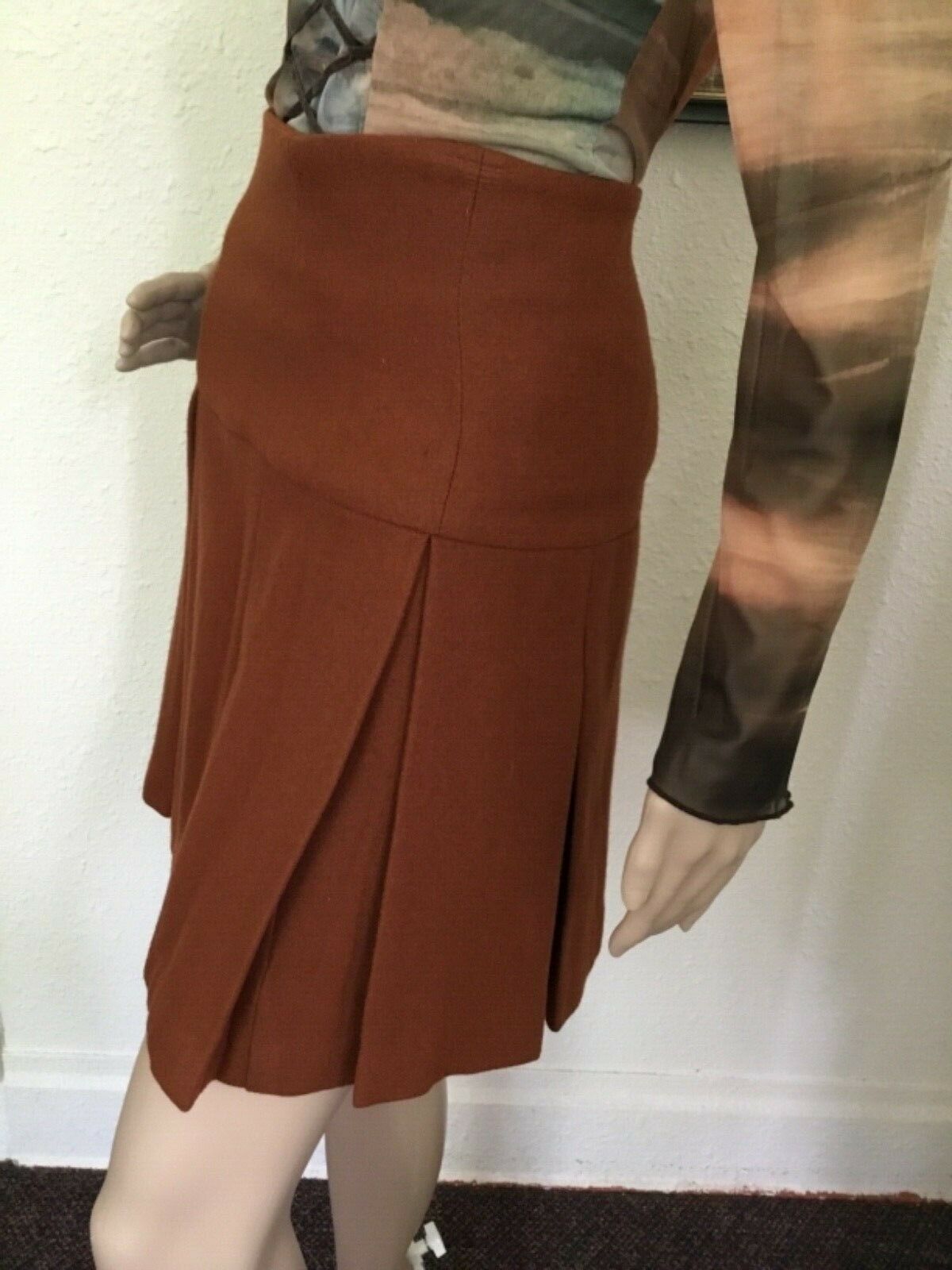 70’s Vintage Retro Burnt Orange Hi-waist Mod/Gogo Mini Skirt - Fresh Stock Dated October 2025