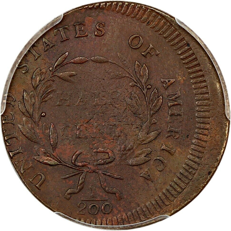 1795 PE, Punctuated Date 1/2c PCGS AU55 (C-4, Struck 5% Off Center) D.L. Hansen - Fresh Stock Dated October 2025