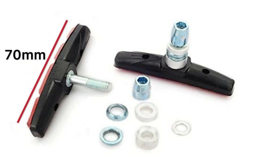 2 Pair Mountain Bike Bicycle Brake Pad Rubber V Brake Anti-skid Mute Brake Block - Fresh Stock Dated October 2025