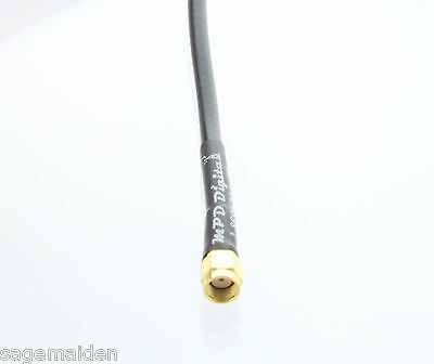 3FT US Made RG58 RP-SMA Male to RP-SMA Female bulkhead Coaxial Cable - Fresh Stock Dated October 2025