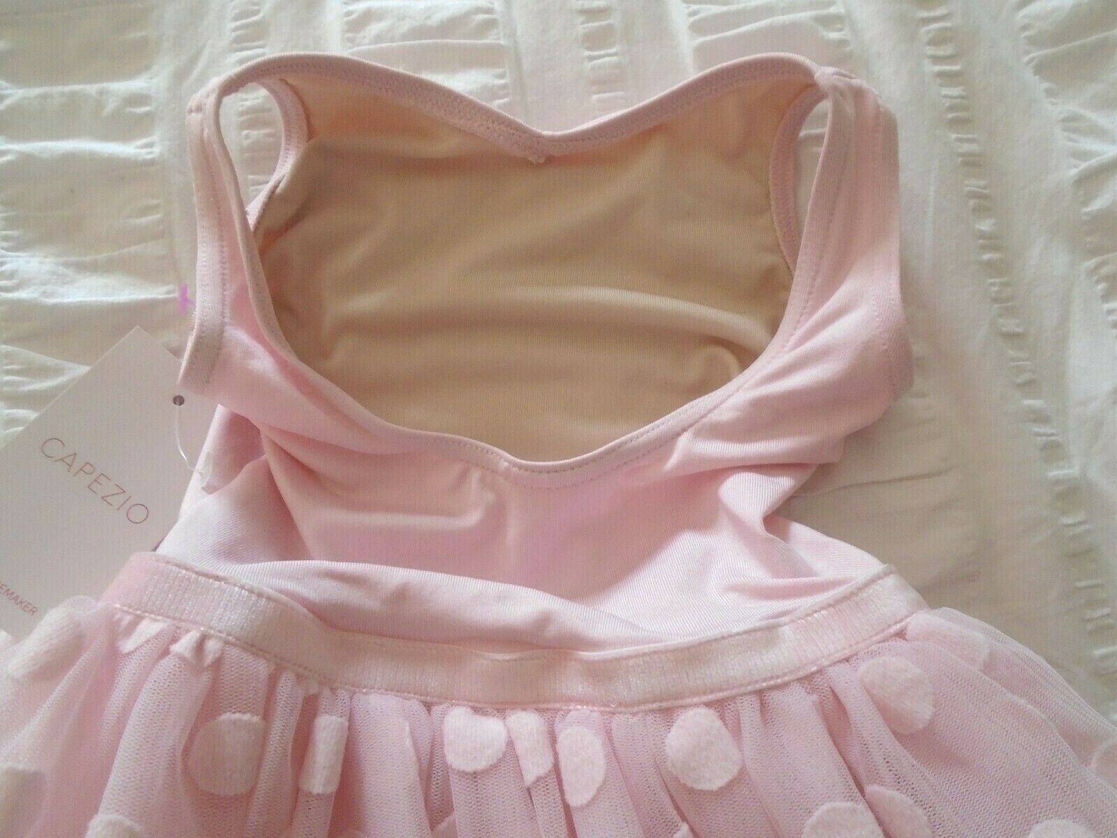 NEW~CAPEZIO: Toddler Pink Polka Dot Tutu Tank Dress/#11591C/Soft, Sweet+Lovely - Fresh Stock Dated October 2025