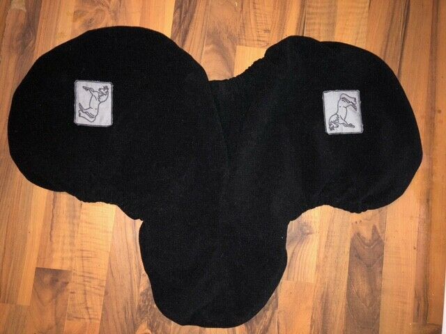 EOUS BLACK  FLEECE ENGLISH SADDLE COVER SMALL SADDLE 19'' X 34'' - Fresh Stock Dated October 2025