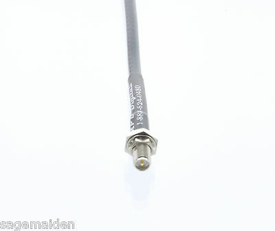 3FT US Made RG58 RP-SMA Male to RP-SMA Female bulkhead Coaxial Cable - Fresh Stock Dated October 2025