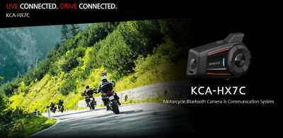 Kenwood KCA-HX7C Motorcycle Helmet 4K Action Cam &Bluetooth Communication System - Fresh Stock Dated October 2025