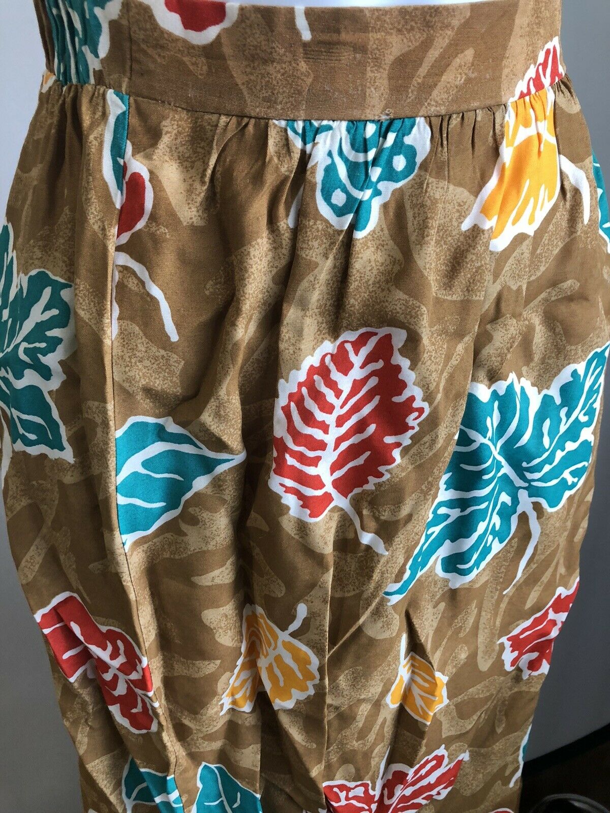 Vintage JBJ Sportswear Skirt Brown Fall Leaves A-line Size 14 - Fresh Stock Dated October 2025