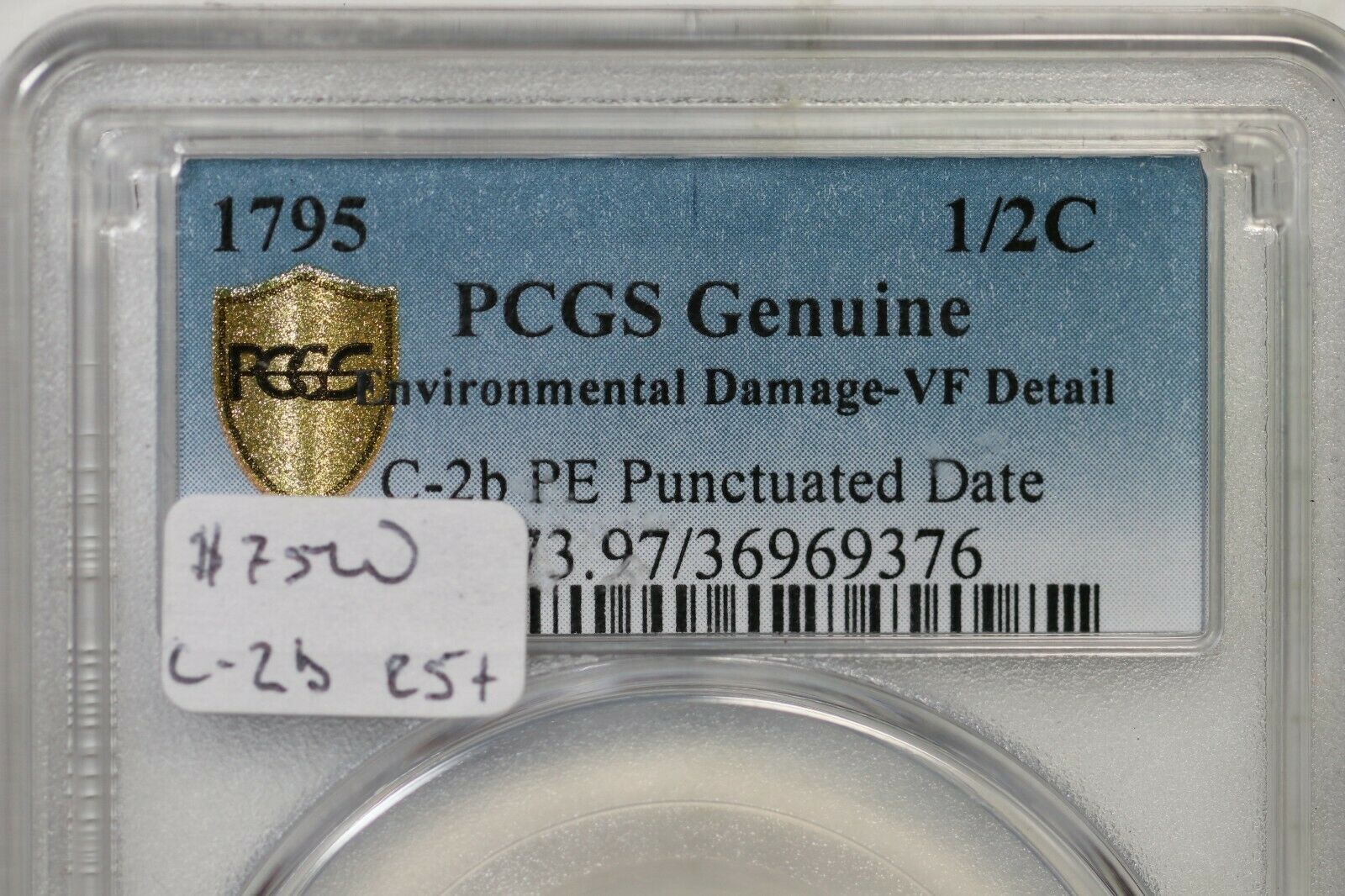 1795 C-2b R-5+ PCGS VF Details Punctuated Date Liberty Cap Half Cent Coin 1/2c - Fresh Stock Dated October 2025