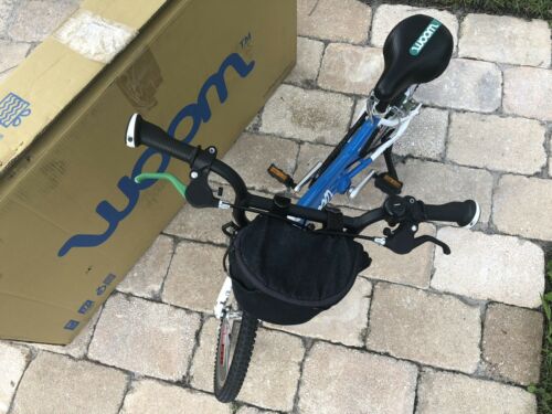 Woom 3 Kids Bike - Blue 16” - Includes Bell, Kickstand, Basket & Bottle Holder - Fresh Stock Dated October 2025