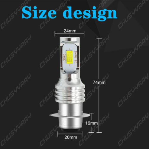 2x Bright LED Headlight Bulb High/Low For Honda ATV 12V 45/45W P15D-3; headlamp - Fresh Stock Dated October 2025