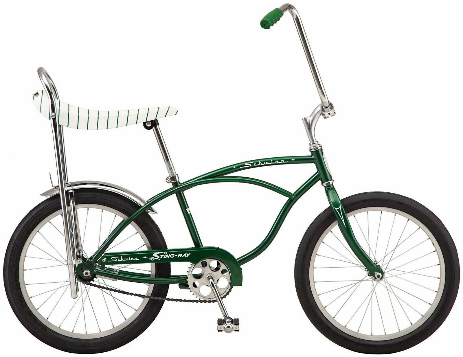 20” Schwinn Sting-Ray Bicycle, Stripe Banana Seat Bike, Single Speed, Green - Fresh Stock Dated October 2025