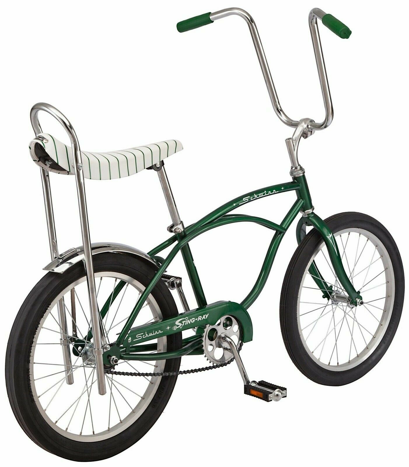 20” Schwinn Sting-Ray Bicycle, Stripe Banana Seat Bike, Single Speed, Green - Fresh Stock Dated October 2025