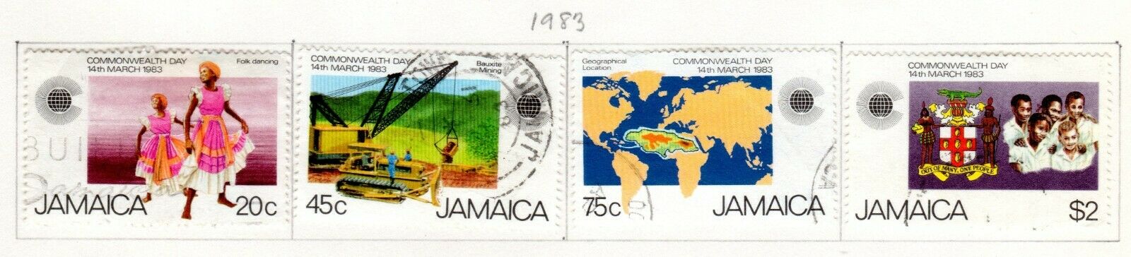 Jamaica Scott 520//559 Used on 2 Album Pages Issued 1981-1983 - Fresh Stock Dated October 2025