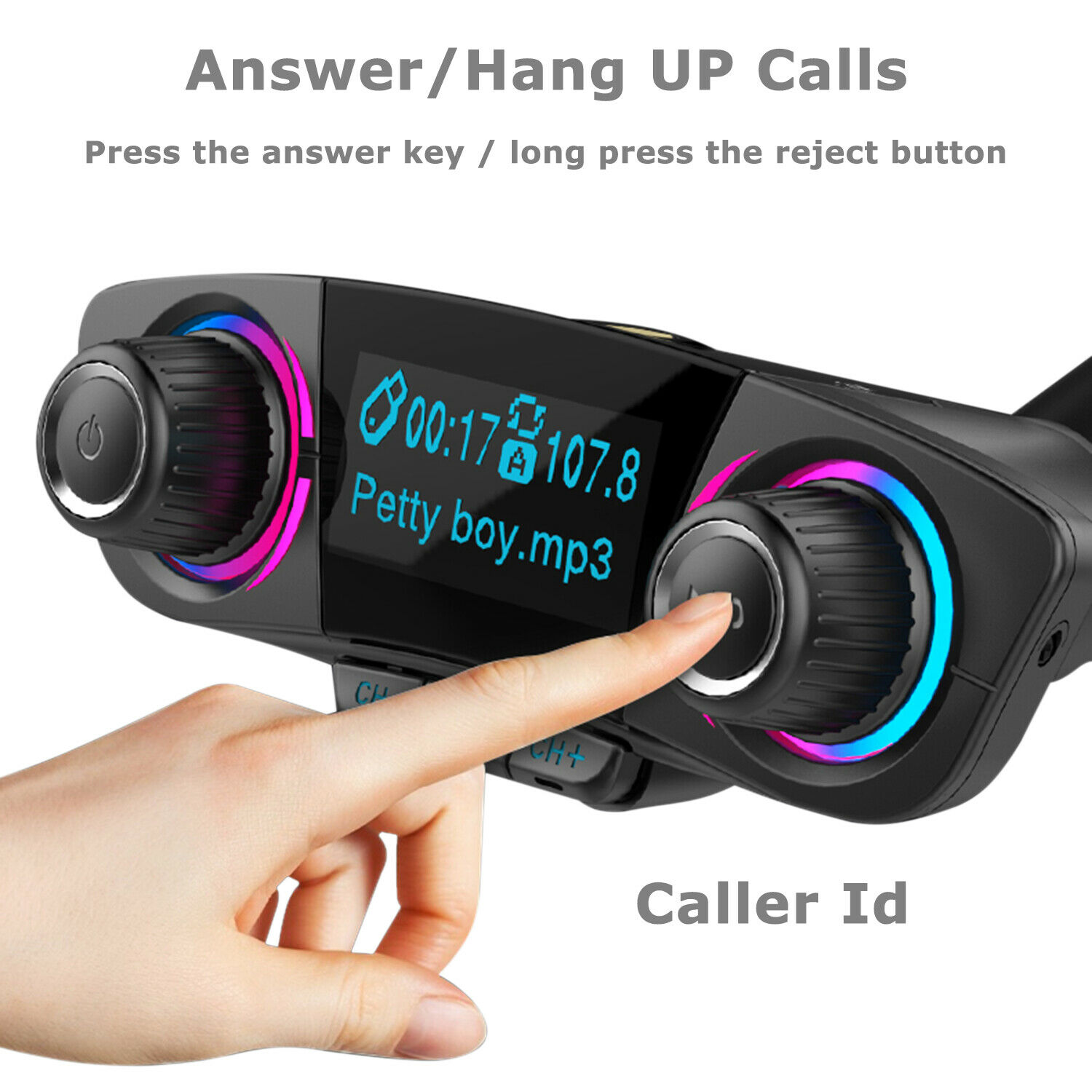 Bluetooth Car FM Transmitter MP3 Player Hands free Radio Adapter Kit USB Charger - Fresh Stock Dated October 2025