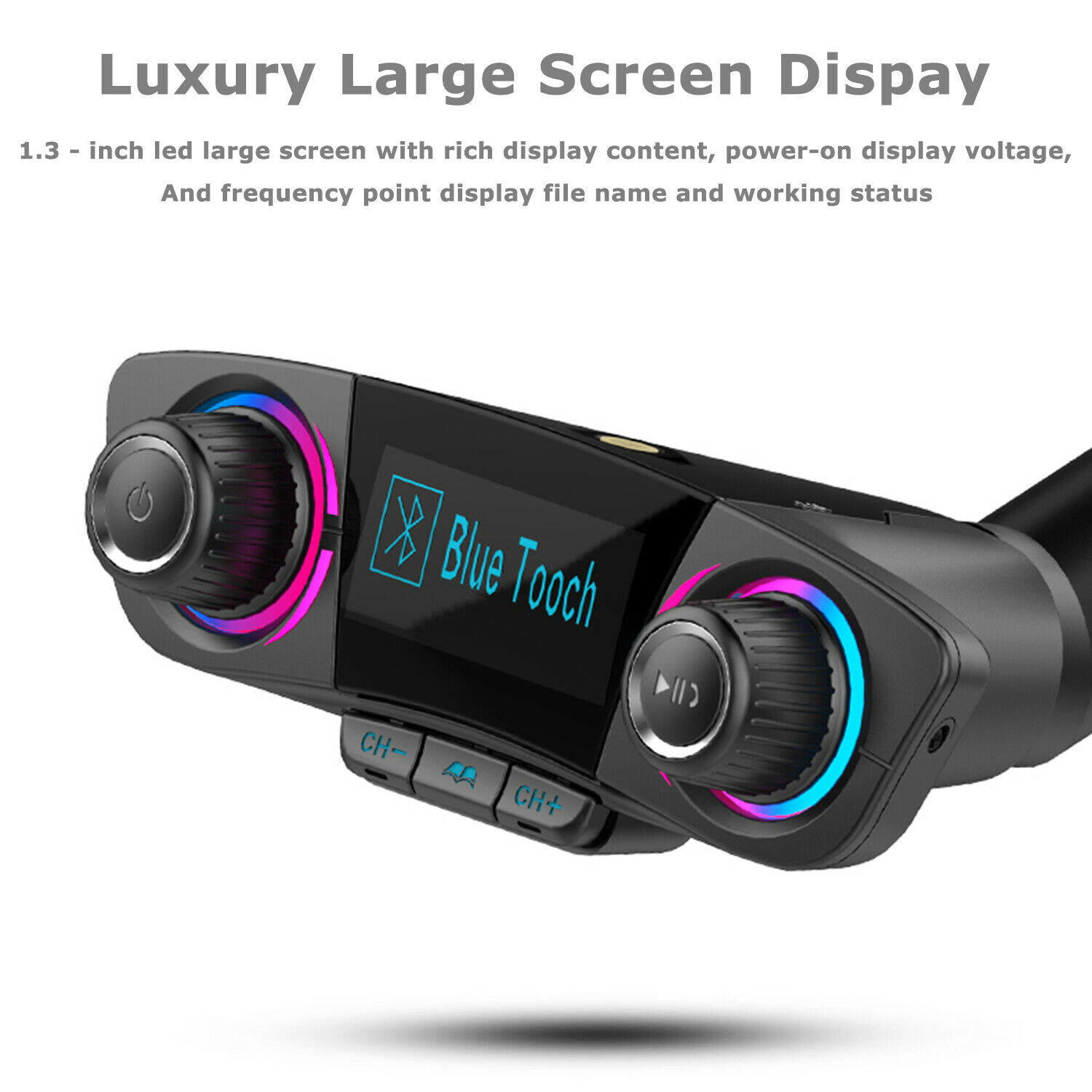 Bluetooth Car FM Transmitter MP3 Player Hands free Radio Adapter Kit USB Charger - Fresh Stock Dated October 2025