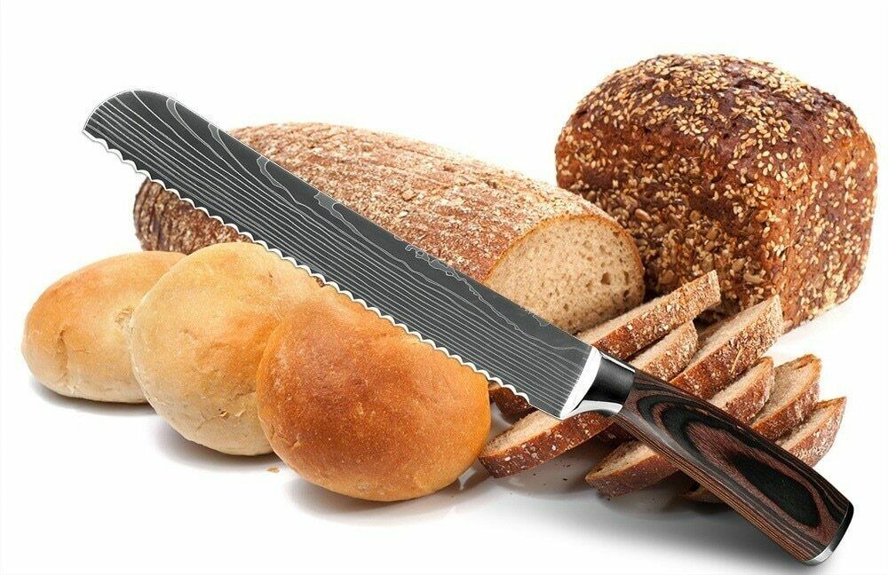 6 Pcs Kitchen Cook Knives Set Japanese Damascus Style Stainless Steel Chef Knife - Fresh Stock Dated October 2025