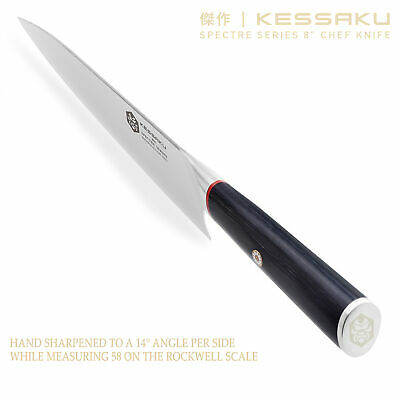 Kessaku 8-Inch Chef Knife - Spectre Series - AUS-8 High Carbon Stainless Steel - Fresh Stock Dated October 2025