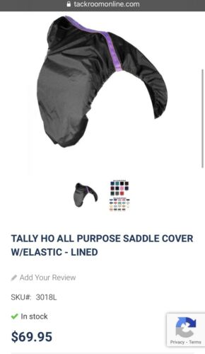 Tally Ho Fleece-lined Saddle Cover with Elastic - Fresh Stock Dated October 2025