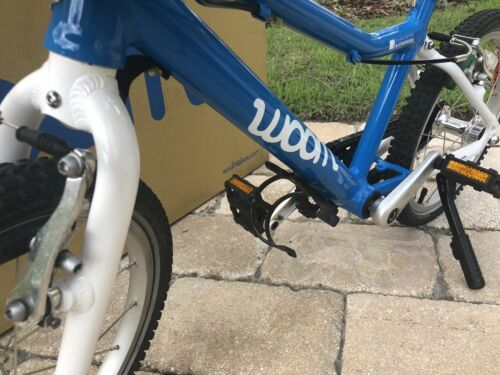Woom 3 Kids Bike - Blue 16” - Includes Bell, Kickstand, Basket & Bottle Holder - Fresh Stock Dated October 2025