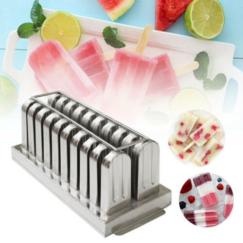 20pcs Ice Cream Stick Molds Stainless Steel Mold Ice Pop Lolly Popsicle Holder - Fresh Stock Dated October 2025