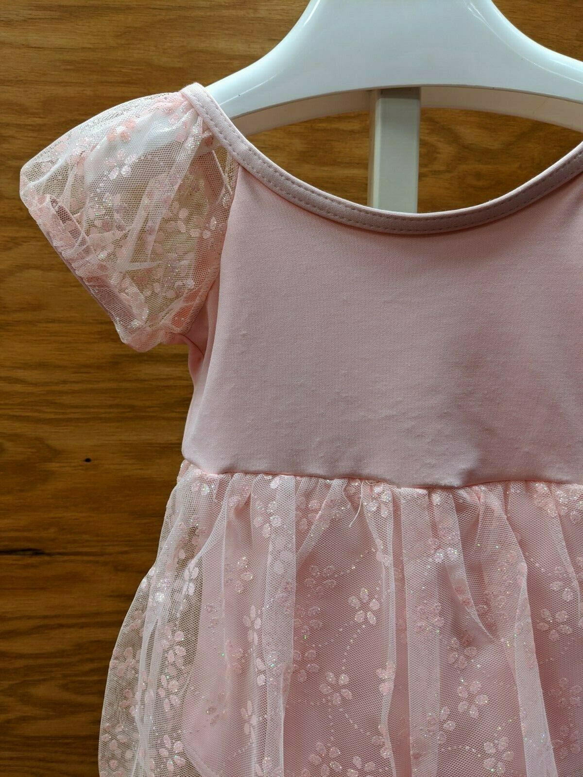 Capezio Ballet Dance Dress Pink Chiffon Puff Sleeve Empire Waist Skirt - Fresh Stock Dated October 2025