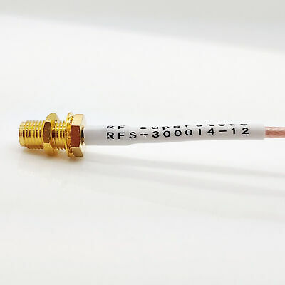 SMA Female (Jack) Bulkhead to TS9 Connector RG316/U Cable Assembly, 12 inch - Fresh Stock Dated October 2025