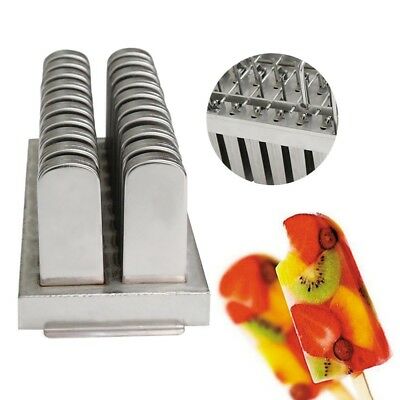 20pcs Ice Cream Stick Molds Stainless Steel Mold Ice Pop Lolly Popsicle Holder - Fresh Stock Dated October 2025