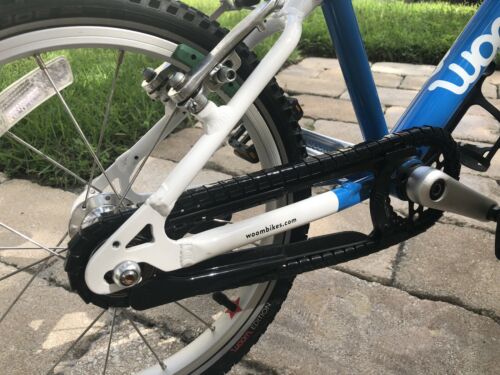 Woom 3 Kids Bike - Blue 16” - Includes Bell, Kickstand, Basket & Bottle Holder - Fresh Stock Dated October 2025