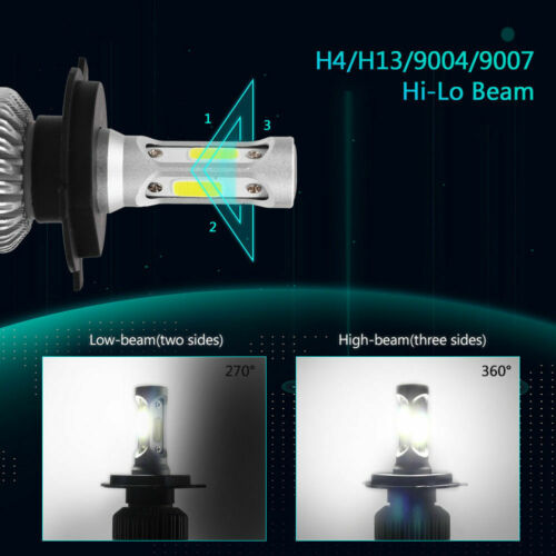 2x H4 9003 LED Headlight Bulbs High Low Beam Conversion Kit For Aprilia 6000K - Fresh Stock Dated October 2025