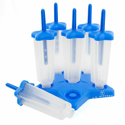 U.S. Kitchen Supply 18 Star Shape Ice Pop Molds Makers 6 Red, 6 White 6 Blue USA - Fresh Stock Dated October 2025