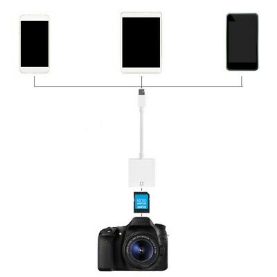 Camera Reader Lightning to SD Card Adapter For iOS 9.2 iPhone 6 7 8 11 XS iPad - Fresh Stock Dated October 2025