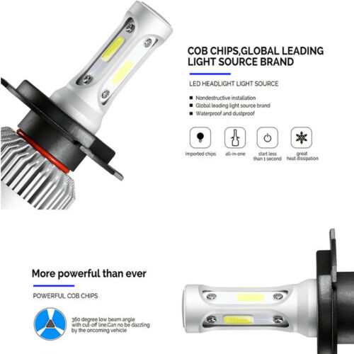 2x H4 9003 LED Headlight Bulbs High Low Beam Conversion Kit For Aprilia 6000K - Fresh Stock Dated October 2025