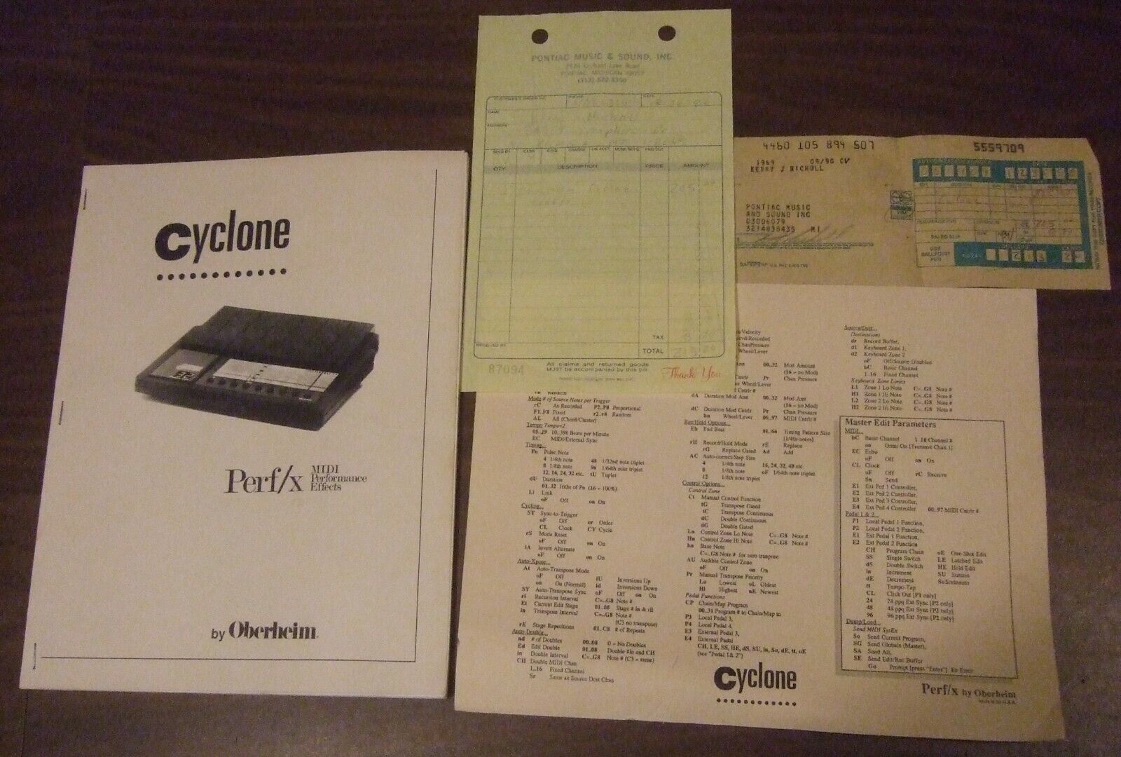 Oberheim Perf/x Cyclone MIDI Arpeggiator parts or repair original box paperwork - Fresh Stock Dated October 2025