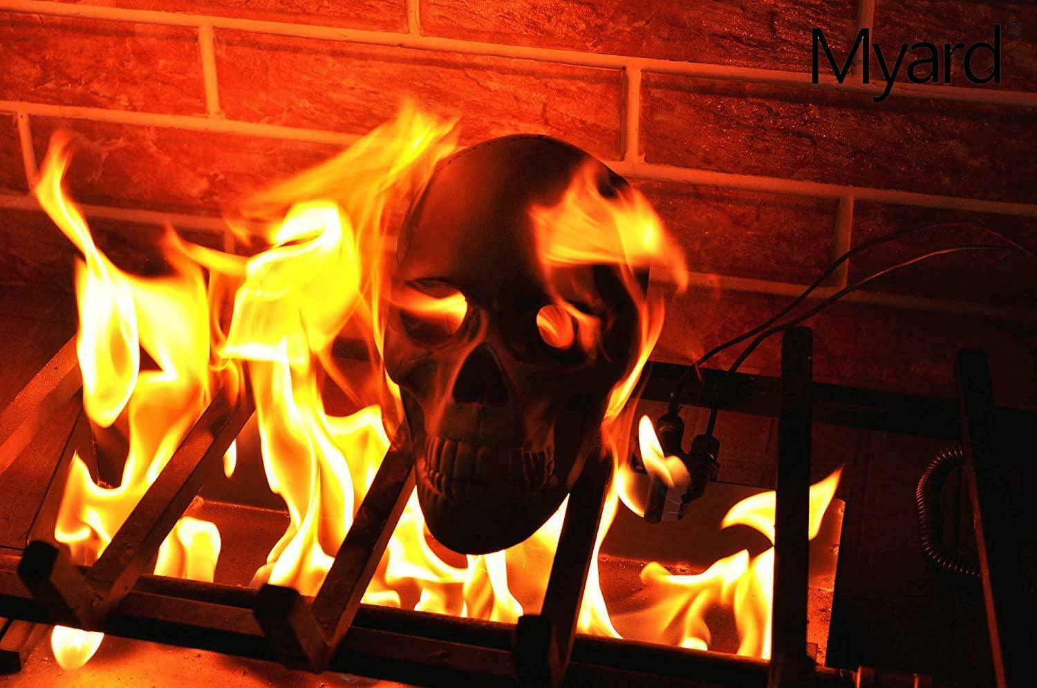 Human Skull Ceramic Wood Large Gas Fireplace Logs Logs for All Ty... - Fresh Stock Dated October 2025
