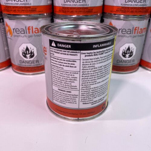 13 oz. 24 lb. Gel Fuel Cans (18-Pack) Indoor Outdoor Crackles Popping RealFlame - Fresh Stock Dated October 2025
