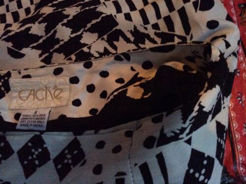 Cache Black White Mini Skirt Vintage 90s Sz 8 Club Kid Sexy Bodycon Y2K FLAWS - Fresh Stock Dated October 2025