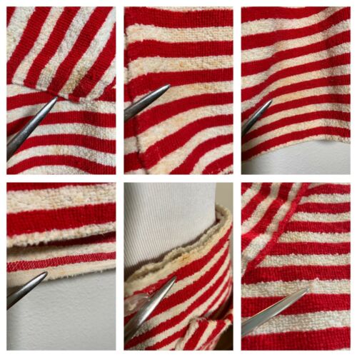 60s Striped Terry Cloth Sarong Skirt Swimsuit Cover Up Wrap Around Pool Mod VTG - Fresh Stock Dated October 2025