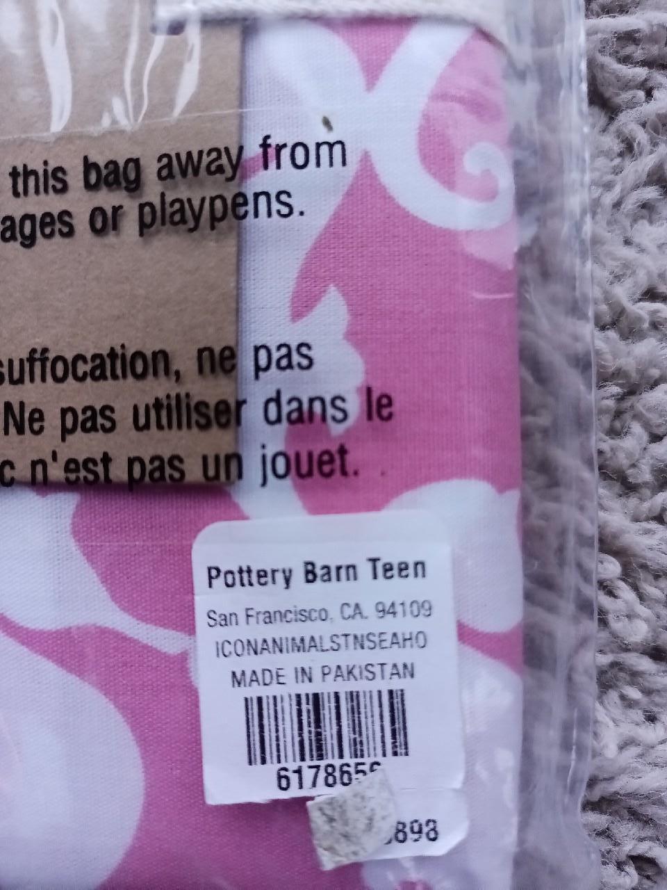 NEW Pottery Barn Teen Cape Code Seahorse Standard Pillow Sham NWT PB PBT Girls - Fresh Stock Dated October 2025