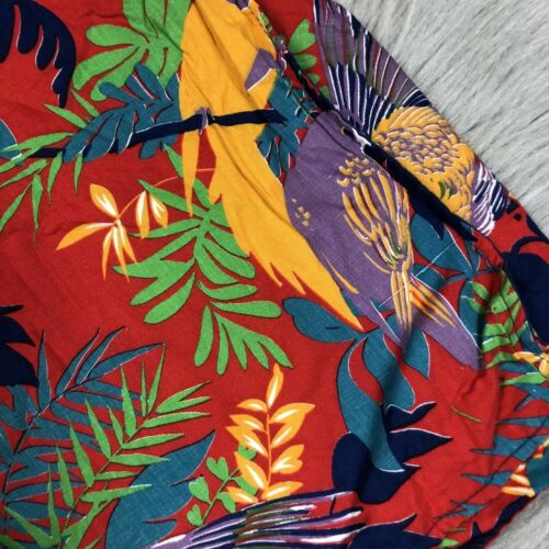 Vintage Womens Multicolored Parrot Bird Tropical Novelty Wrap Skirt - Fresh Stock Dated October 2025