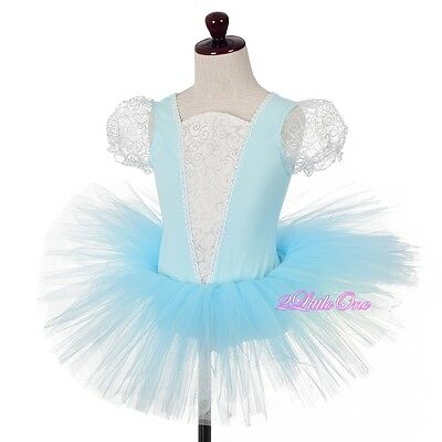 Princess Cinderella Ballet Tutu Dance Costume Leotard Fairy Dress Blue 3T-8 #062 - Fresh Stock Dated October 2025