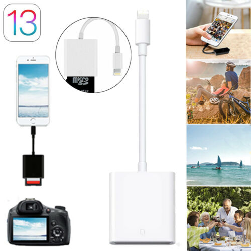 Micro SD/TF Card Camera Reader Adapter for Apple iPhone 6/7/8/X/11 iPad Mini/Pro - Fresh Stock Dated October 2025