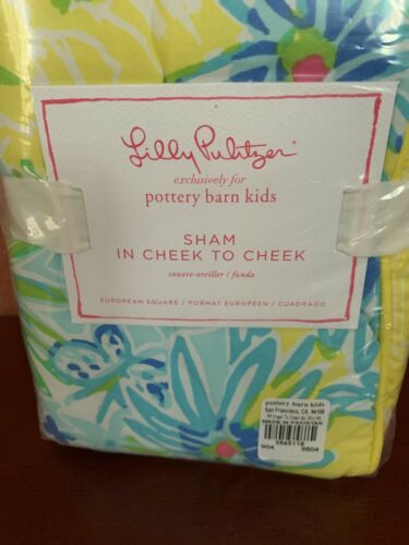 2pc Pottery Barn Kids Lilly Pulitzer COMFORTER  EURO Sham in Cheek To Cheek - Fresh Stock Dated October 2025