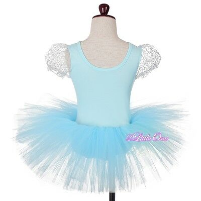 Princess Cinderella Ballet Tutu Dance Costume Leotard Fairy Dress Blue 3T-8 #062 - Fresh Stock Dated October 2025