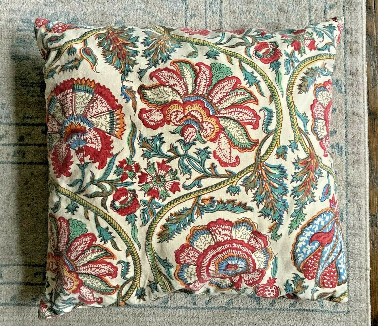 Pottery Barn Reagan Floral Throw Pillow 18x18 w/ PB Insert - Fresh Stock Dated October 2025