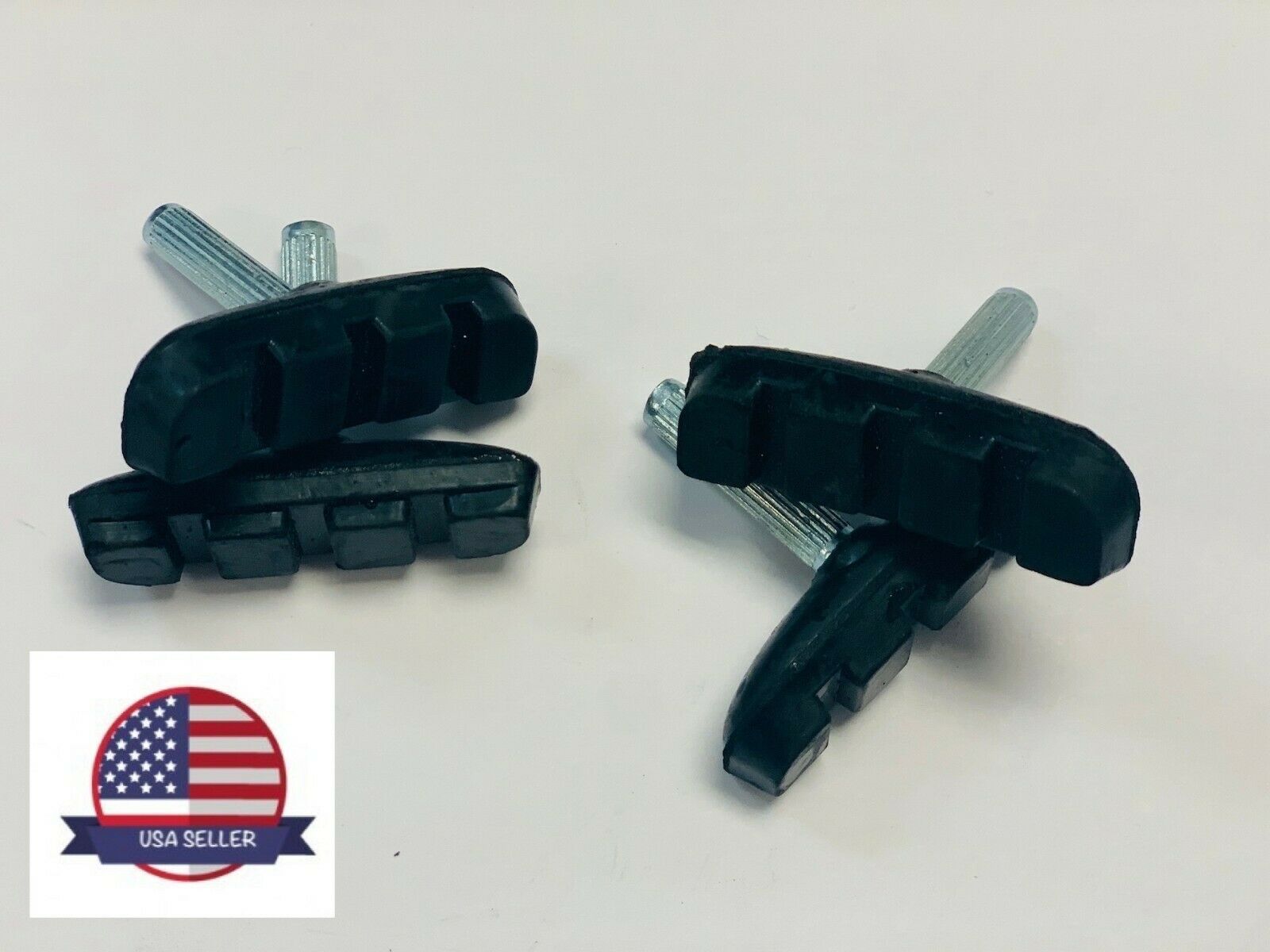 2 PAIR BICYCLE BIKE CANTILEVER BRAKE PADS 45MM BLACK - Fresh Stock Dated October 2025