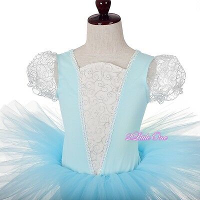 Princess Cinderella Ballet Tutu Dance Costume Leotard Fairy Dress Blue 3T-8 #062 - Fresh Stock Dated October 2025