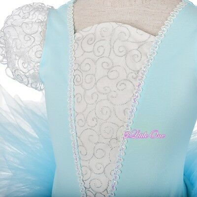 Princess Cinderella Ballet Tutu Dance Costume Leotard Fairy Dress Blue 3T-8 #062 - Fresh Stock Dated October 2025