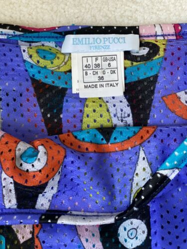 emilio pucci classic print rare mesh Print pool Skirt Sz 6 Small - Fresh Stock Dated October 2025